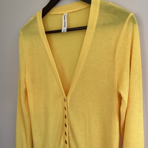 Dandelion Yellow  Snap Up V-neck Cardigan - Picture 2 of 7